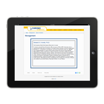 Award-Winning Web Design Portfolio: Chronix Biomedical About Members